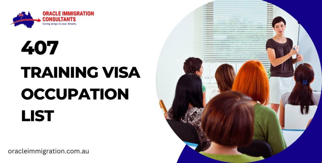 407 Training Visa Occupation List