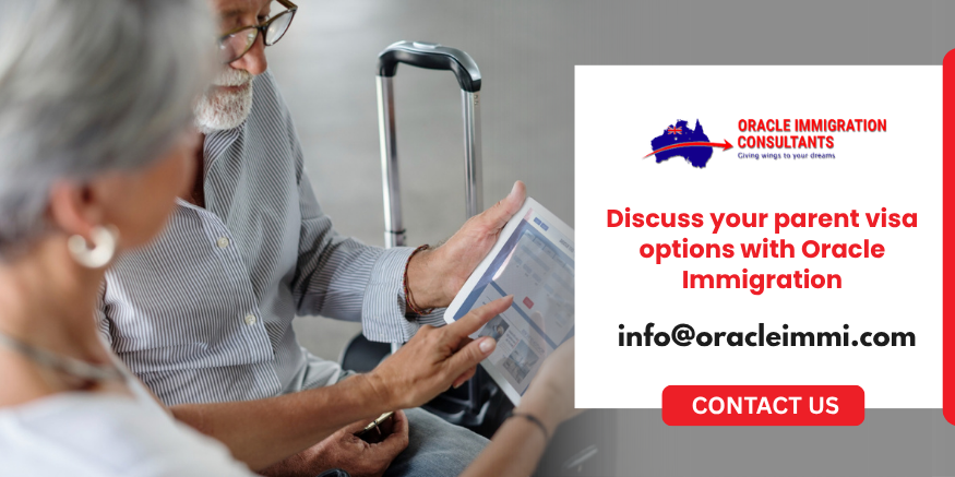Book a consultation to start your aged parent visa application with Oracle Immigration